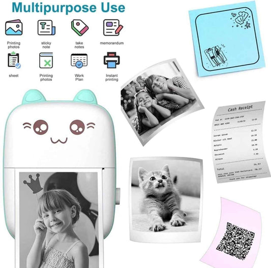 Meow Pocket Printer | Mini Bluetooth Thermal Printer with Paper Roll | Free Delivery